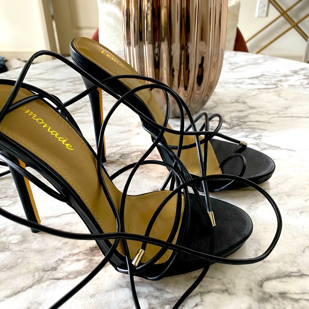 Black Strappy Heels
